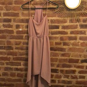 High low pink dress